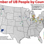 United Brethren People by County Number of United Brethren constituents in each county.