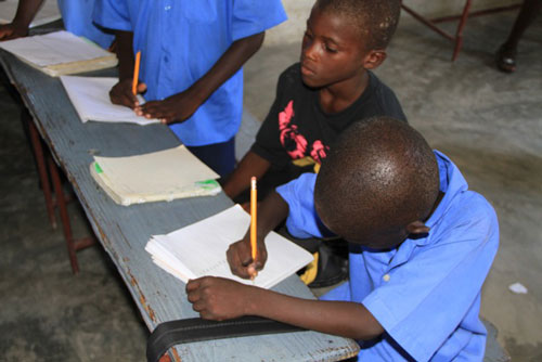 Schoolkids in Haiti