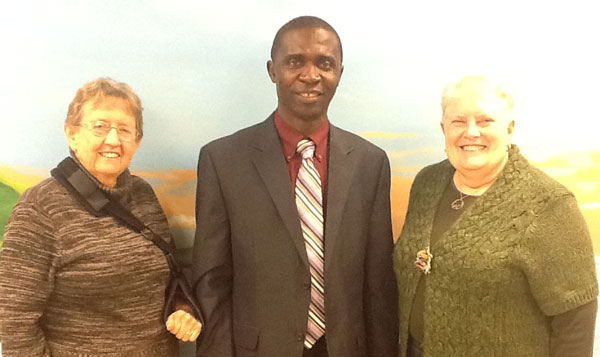 L-r: Sharon Frank, Bishop John Pessima, and Judy Hoath.