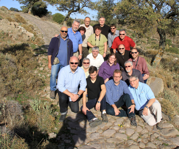 The group on an old Roman road.