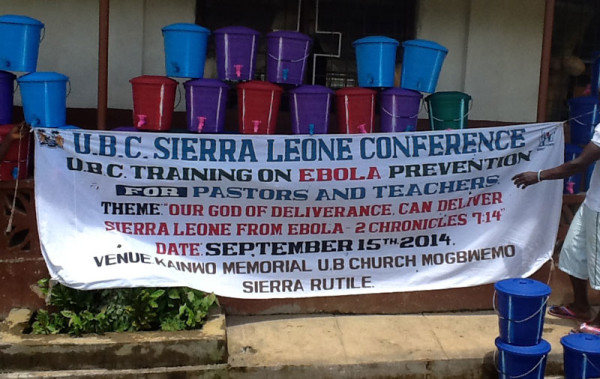 At the Ebola workshop.