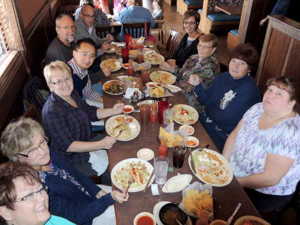 The National Office staff took Mabel out to a local Mexican restaurant as a farewell meal.