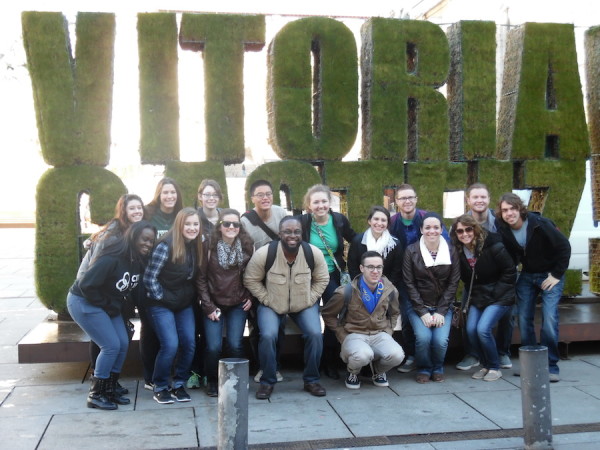Huntington University students in Vitoria, in the Basque region of Spain.