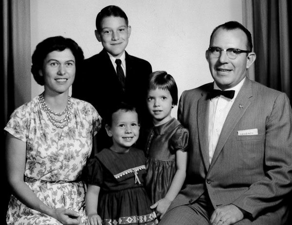 Emmett and Shirley Cox and children.